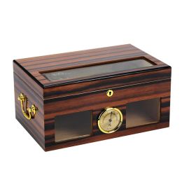 Humidor Casement Window Cedar Wood Cigar Box Rangement Boîte d'humidificateurs