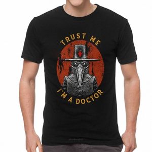 Humor Vertrouw Me Ik ben Een Arts T-shirt Mannen Cott Grappige Harajuku T-shirt Korte Mouwen Halen Plague Doctor Tees streetwear Tops B8Sh #