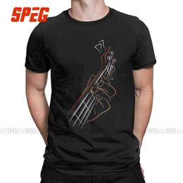 Humorous Active Bass Guitar Rock Music T-shirts Mannen Crewneck 100% Katoen T-shirts Gitaar Korte Mouw Tees Unieke Nieuwe Collectie Y220214