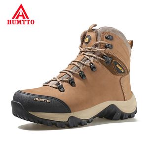 HUMTTO bottes de randonnée imperméables en cuir chaussures de sécurité en plein air pour hommes baskets de Trekking homme hiver montagne tactique Camping hommes 240115