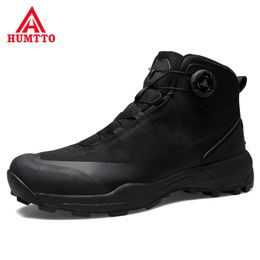 Humtto waterdichte wandelschoenen bergtochten laarzen zwarte camping sneakers voor mannen veiligheid klimmen sport tactische heren schoenen 240508