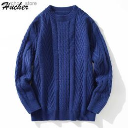 Huncher Hommes Tricoté Vintage Pull Hommes 2022 Hiver Polaire Chaud Décontracté Surdimensionné Pull Mâle Mode Coréenne Chandails Pour Hommes Q230831