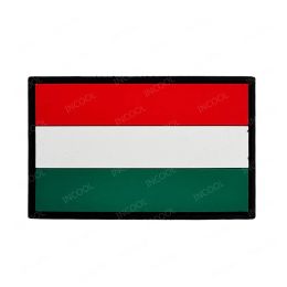 Hongrie Flag multicam infrarouge réflexifère drapeau hongrois PVC Patches brodées Badges appliqués emblématiques pour vêtements