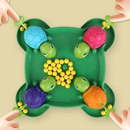Juegos de mesa Hungry Turtle, juego de mesa con bolas de frijol para atrapar tortugas, juguetes educativos para niños, juegos de fiesta familiares, regalos de cumpleaños para niños 240131