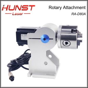 Hunst Rotary Bevestiging D80 Rotary Device met 3 Jaw Chuck, kan DM5042 -stuurprogramma kiezen voor UV CO2 en Fiber Laser Marking Machine