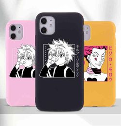 Hunter x Hunter Killua Zoldyck Vida telefónica de anime para iPhone 13 12 11 Pro Max x xs xr max 7 8 7Plus 8Plus Soft Candy Case Fundas Y12299485