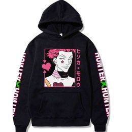 Hunter X Hunter Heren Hoodie Hisoka Cosplay Sweatshier Anime Kurapika Gon Freescss Hoodie Mode Pullover Male Y211118