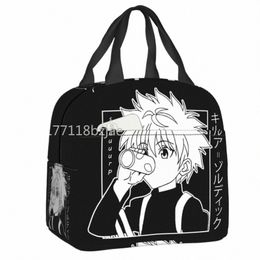 Hunter X Hunter Boîtes à lunch portables Leakproof Killua Zoldyck Cooler Aliments thermiques Sac à lunch isolé enfants écoliers h6qV #