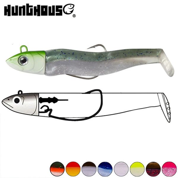 Hunthouse Black Minnow 70mm7g 85mm12g 100mm25g Fishing Fishing Lere Soft Jig Bait Bass Pike Leurre Soup 240327