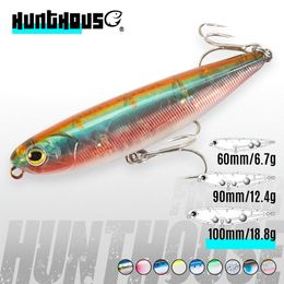 Hunthouse Topwater Crayer Fishing Lere Lure 6090100mm 64124188g Surface Floating Bait Top Water Lares pour le pebass Pike Feeder 240327