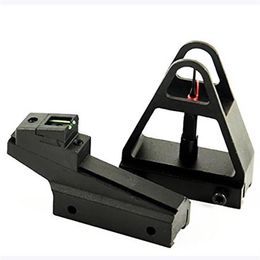 Chasse réglable rapide détachable AR15 fibre optique ouvert avant arrière fer vues pour queue d'aronde 3/8 pouces 11mm Rail Mount210j352v245k