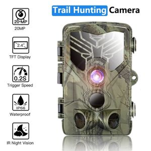 Jachtcamera's 20MP 1080P Wildlife Trail Camera Po Traps Nachtzicht Home Safety Trap Game Outdoor Cam Surveillance 231208