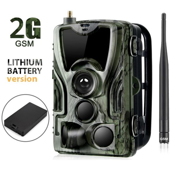 Caméras de chasse 2G Caméra SMS MMS P 20MP Cellulaire Trail HC801MLI Surveillance sauvage sans fil avec batterie au lithium 5000mAh 231208