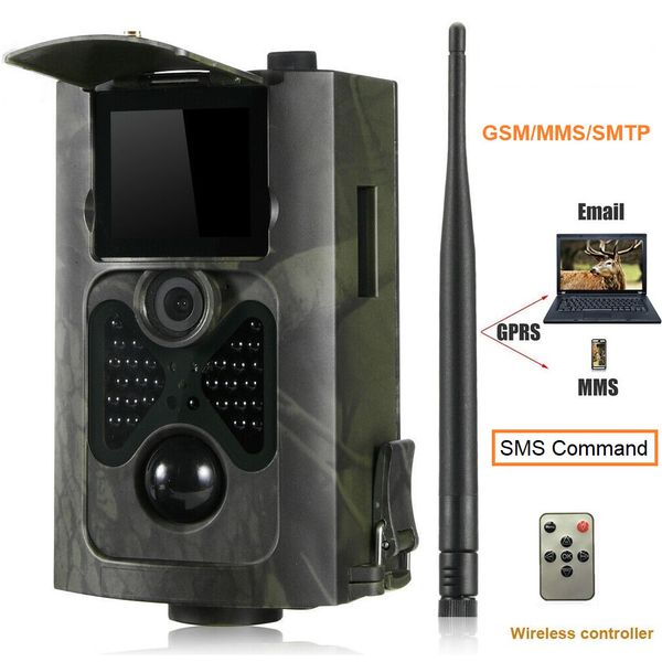 Caméras de chasse 2G SMS P Trail Camera Po Traps Cellular Mobile Wildlife HC550M Caméras de surveillance sans fil 230620