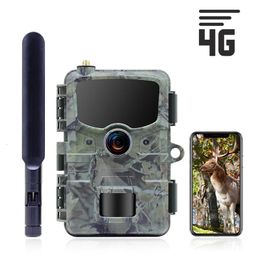 Câmeras de caça 4G LTE Câmera APP 24MP Celular Trail IR Night Vision Movimento Ativado IP66 À Prova D 'Água para Monitoramento de Vida Selvagem 231123