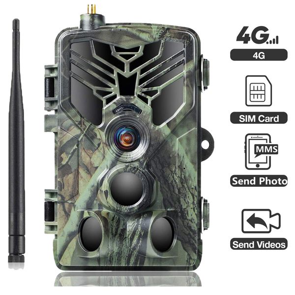 Caméras de chasse APP 4G Live Broadcast Trail Camera Cloud Service 4K Wildlife Cellular Mobile Wireless Surveillance HC810PRO 30MP 230603