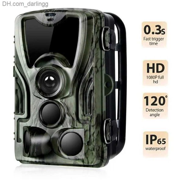 Cámaras de caza Cámaras de caza 20MP 1080P Cámara de rastreo de caza Visión nocturna IP65 Cámara impermeable Foto Trampa HC801A Monitoreo de vida silvestre Q240306