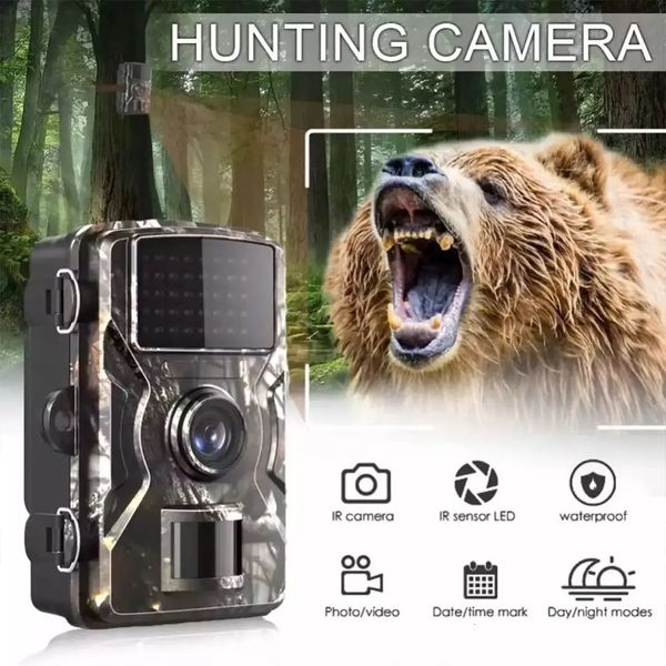Hunting Cameras Caméra de chasse 16MP 1080P 940nm, Vision nocturne infrarouge, déclencheur activé par le mouvement, caméra de sécurité en plein air, pièges Po pour la faune 231124