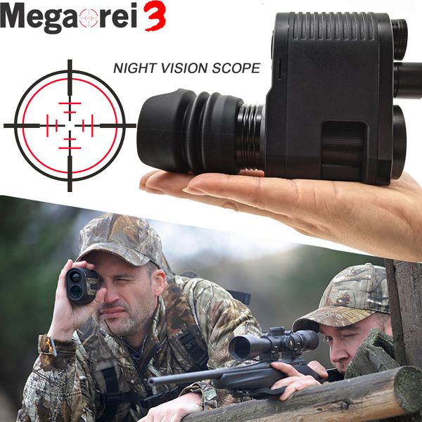 Caméras de chasse Megaorei 3 Vision nocturne Lunette de visée HD720P Enregistrement vidéo Po Prise NV007 Caméra de visée optique 850nm Laser Infrarouge IR 230620