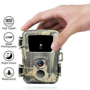 Jachtcamera's Mini Trail Jacht Nachtzichtcamera 20MP 1080P Wildlife Po Trap Surveillance Tracking Jachtaccessoires Waterdichte camera 231124