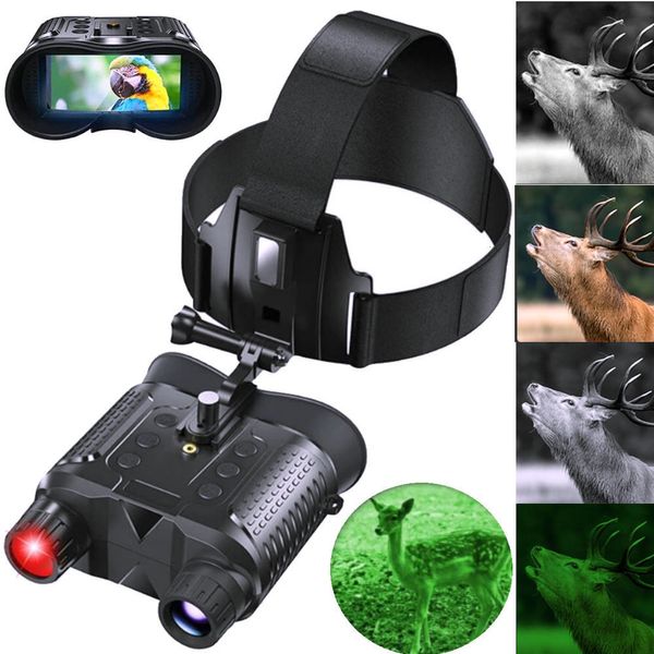 Caméras de chasse NV8160 Jumelles de vision nocturne Support de tête numérique infrarouge Batterie intégrée Équipement de camping rechargeable Vidéo 1080P 230620