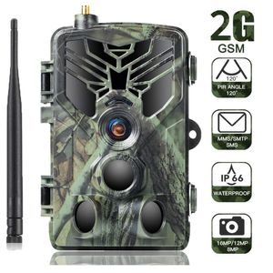 Caméras de chasse extérieure 2G 4K HD MMS SMS P Trail Wildlife Camera 20MP 1080P Night Vision Cellular Mobile Wireless Po Trap Game Cam 230603
