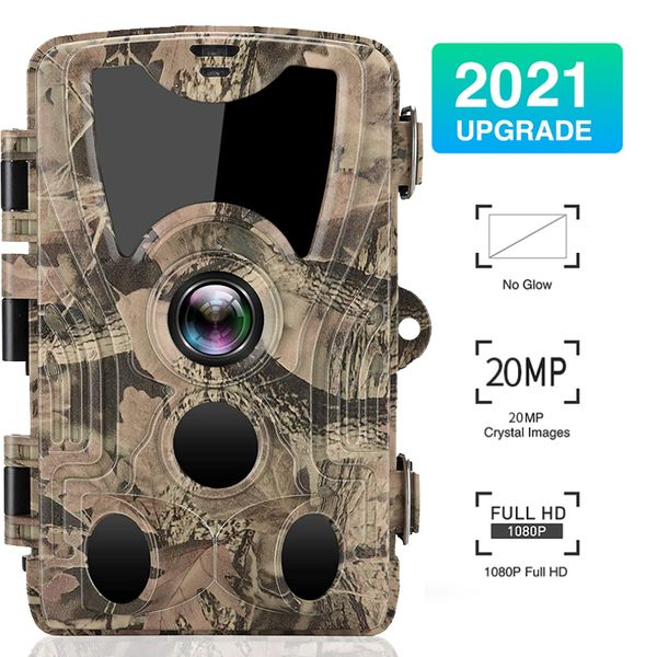 Caméras de chasse en plein air Faune 20MP HD 1080P Trail Camera Vision nocturne Accessoires de chasse IP66 Étanche Wildlife Game Cam Thermique Portée 230324