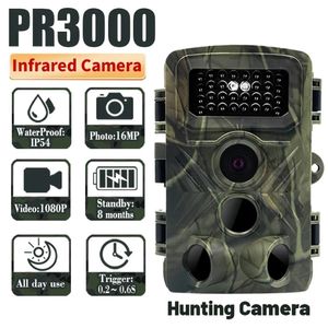 Caméras de chasse PR3000 prenant la caméra de piste 36MP 1080P nuit Po vidéo multifonction chasse en plein air moniteur d'observation des animaux 231011