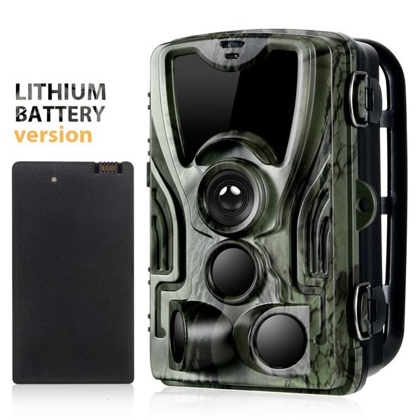 Caméras de chasse Suntekcam HC-801A Caméra de chasse avec batterie au lithium 5000Mah 16MP 64GB Trail Camera IP65 Po Traps 0.3s 940nm Wild Camera 230608