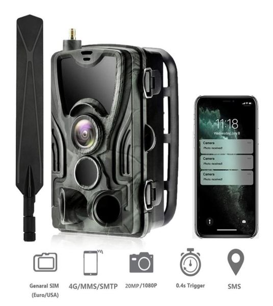 Caméras de chasse Suntekcam HC801 série APP contrôle 4G 20MP 1080P caméra de traînée sans fil faune 03S déclencheur Vision nocturne 2209239253593