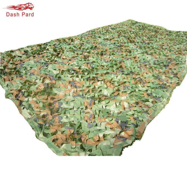 Chasse Camping 2 couches Camo Net 4 taille 6 couleurs Camouflage Net Jungle feuilles pour couverture d'ombre de voiture militaire avec corde de suspension H220419