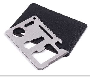 Jacht Camping Survival Pocket Saws Mes 11 in 1 Multi Tools Creditcardmes Roestvrij staal Buitenshuis