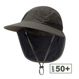 Casquettes de chasse à large bord léger résistant à l'eau Portable couvre-cou chapeau de soleil avec mentonnière chapeaux d'extérieur
