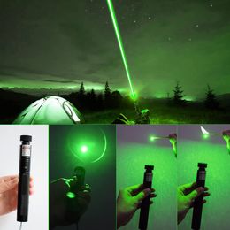 Hunting High puissant 532 nm Green Laser Sight 5MW 10000m Laser 303 Pointeur Focus réglable Pain Lazer Burning Match No Battery
