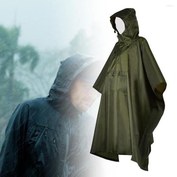Vestes de chasse 1 polyester imperméable durable réutilisable à capuche imperméable unisexe pull poncho de pluie avec poche pour caping d'alpinisme