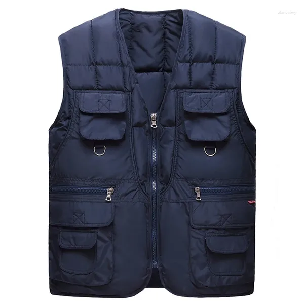 Vestes de chasse 10 poches hommes hiver Safari vers le bas coton gilet US extérieur tactique coupe-vent chaud grande randonnée pêche Ski Cargo polaire