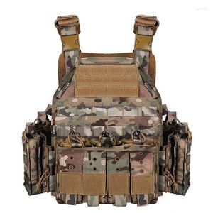 Vestes de chasse, porte-plaque en Nylon 1000D, gilet tactique de protection extérieure réglable modulaire pour accessoires de Combat