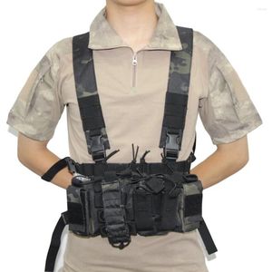 Vestes de chasse 10 ensembles, vente en gros, gilet tactique, transporteur de Paintball, pochette de plate-forme de poitrine Chaleco, équipement militaire léger