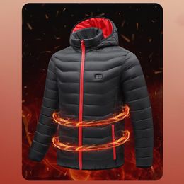 Chaquetas de caza 11 áreas chaqueta térmica hombres mujeres al aire libre USB calefacción eléctrica invierno abrigo térmico ropa chaleco para deporte senderismo