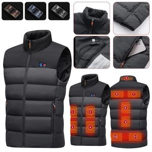 Vestes de chasse 11 Places Zones Vêtements thermiques Veste chauffante d'hiver lavable Épissage Gilet chauffant électrique Thermostatique pour le sport