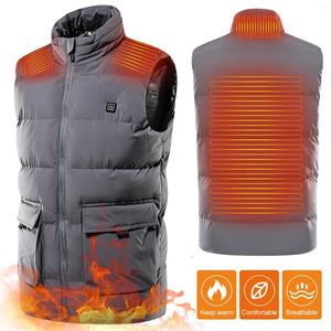 Chaquetas de caza 2023 Chaleco con calefacción USB 4 zonas Calefacción portátil Cálido eléctrico resistente al agua para hombres y mujeres