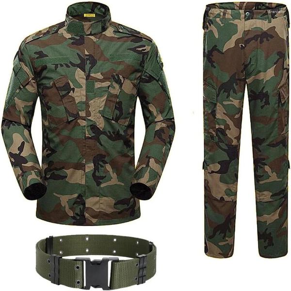 Vestes de chasse 2024 Military Tactical Mens Combat BDU Uniform Cost Shirt Pant