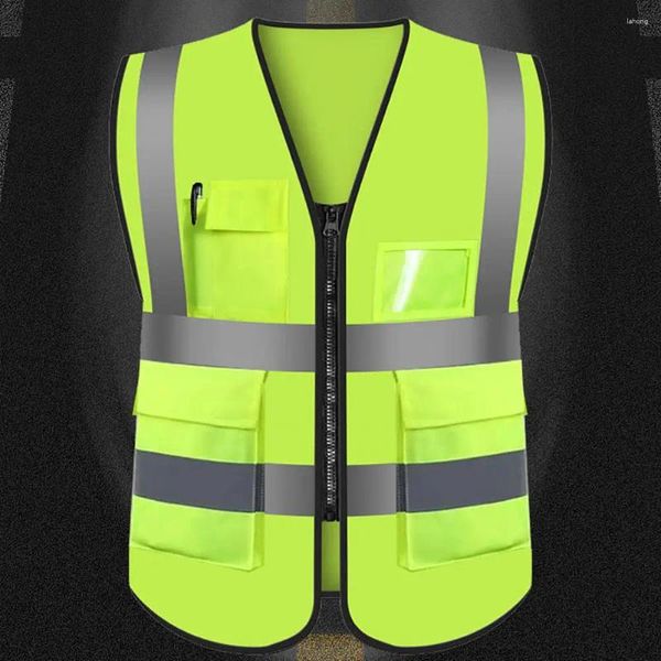 Chaquetas de caza 2 uds chaleco reflectante alta visibilidad trabajo tira brillante motocicleta ciclismo deportes chaqueta de seguridad