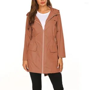 Vestes de chasse 3 couleurs veste femmes sport pluie rapide sèche extérieure à l'extérieur long stretch tissu pwater de gym