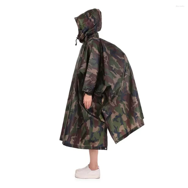 Vestes de chasse 3 en 1 imperméable multifonctionnel sac à dos couverture de pluie randonnée cyclisme poncho tente imperméable camping en plein air ombre tapis de pique-nique