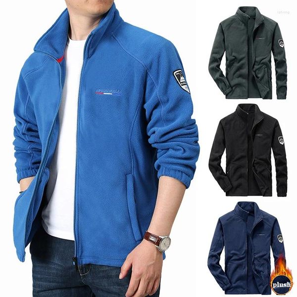 Chaquetas de caza para hombre, chaqueta Polar de invierno para acampar, a prueba de viento, con cuello levantado, abrigo táctico cálido para senderismo y esquí, 5XL