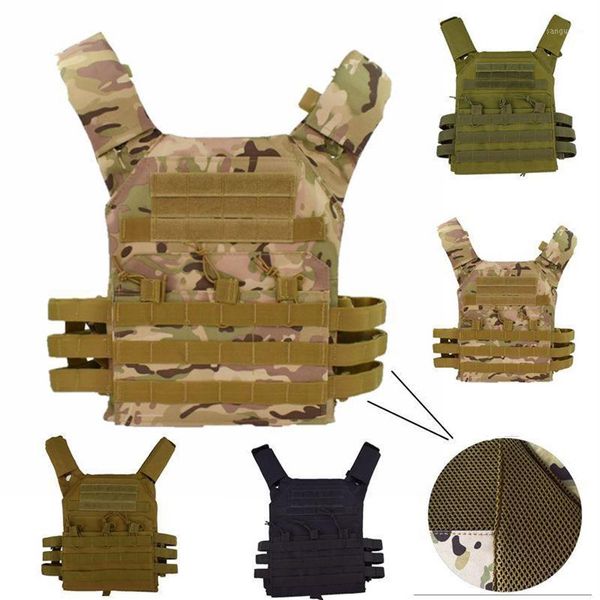 Chaquetas de caza 600D Camuflaje Chaleco táctico Molle Plate Carrier Revista Paintball CS Protección al aire libre Ligero Whole1319C