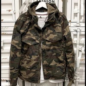 Jagende jassen Amekaji M65 wandeljack herenhood met capuche -tooling tactische camouflage vest stoere man outdoor riding training hoodies