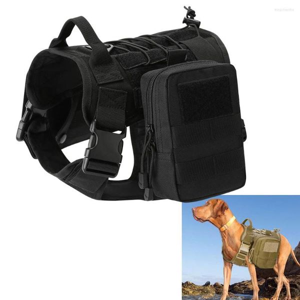 Chaquetas de caza, chalecos tácticos del ejército para perros, ropa militar, arnés de cojinete de carga de entrenamiento, chaleco Molle de rescate con bolsa