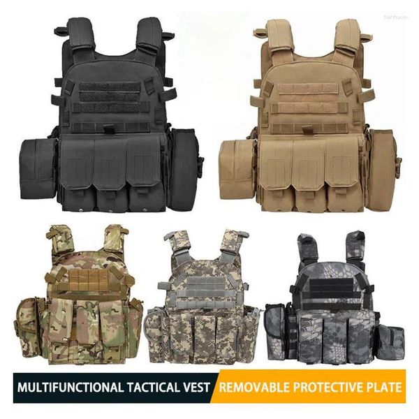 Chaquetas de caza para niños, equipo de nailon con correas, chaleco táctico, armadura corporal, accesorios de transporte, bolsa 6094, camuflaje de combate, ejército militar